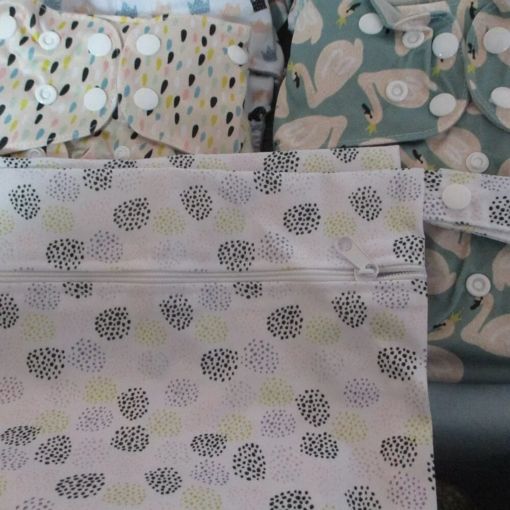 Simple Being 6 Diapers  Liners 1 Wetbag New Unisex Adjustable Size S M L Reusabl